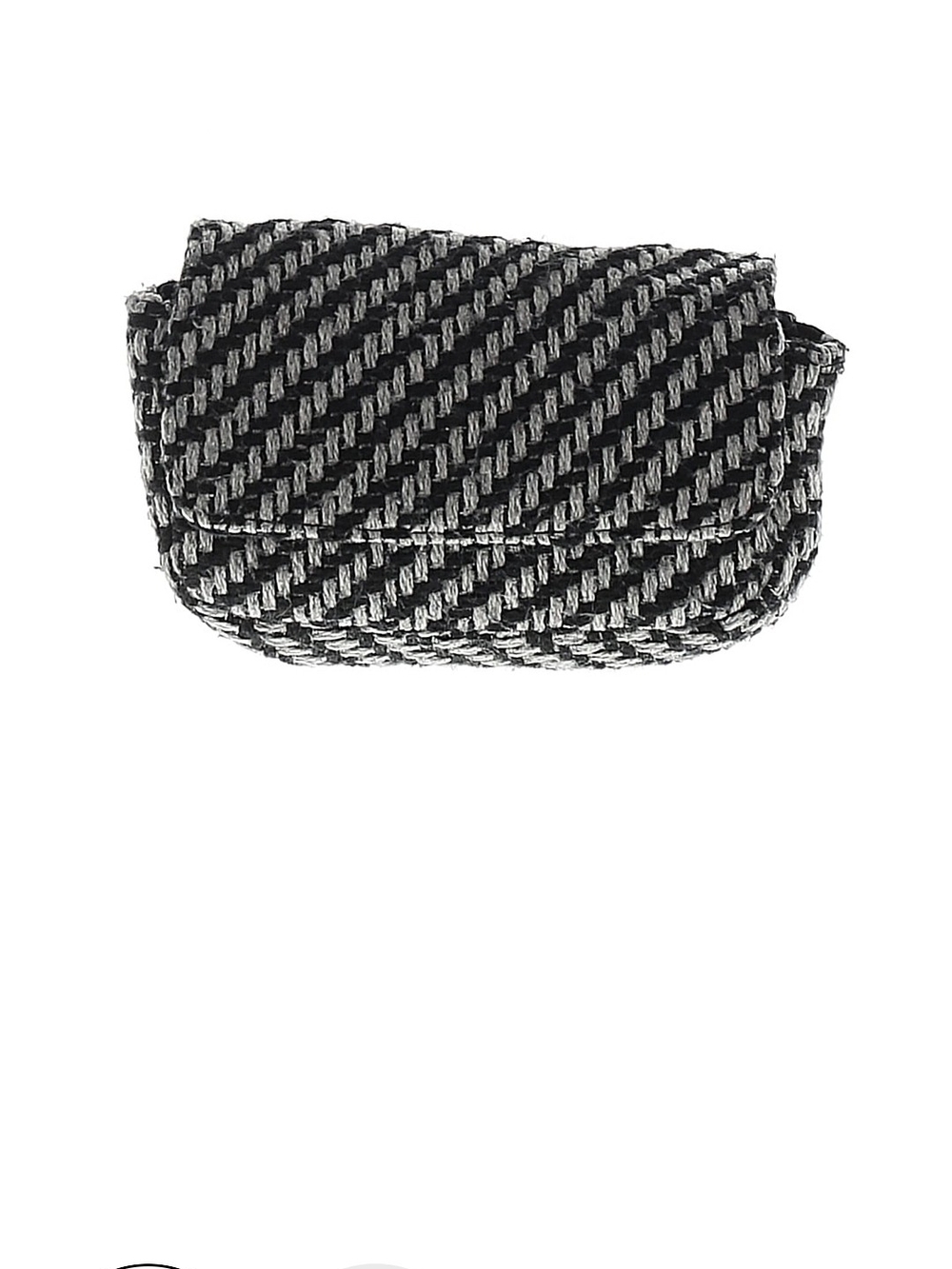 Chic Woven Black and Gray Clutch/belt bag